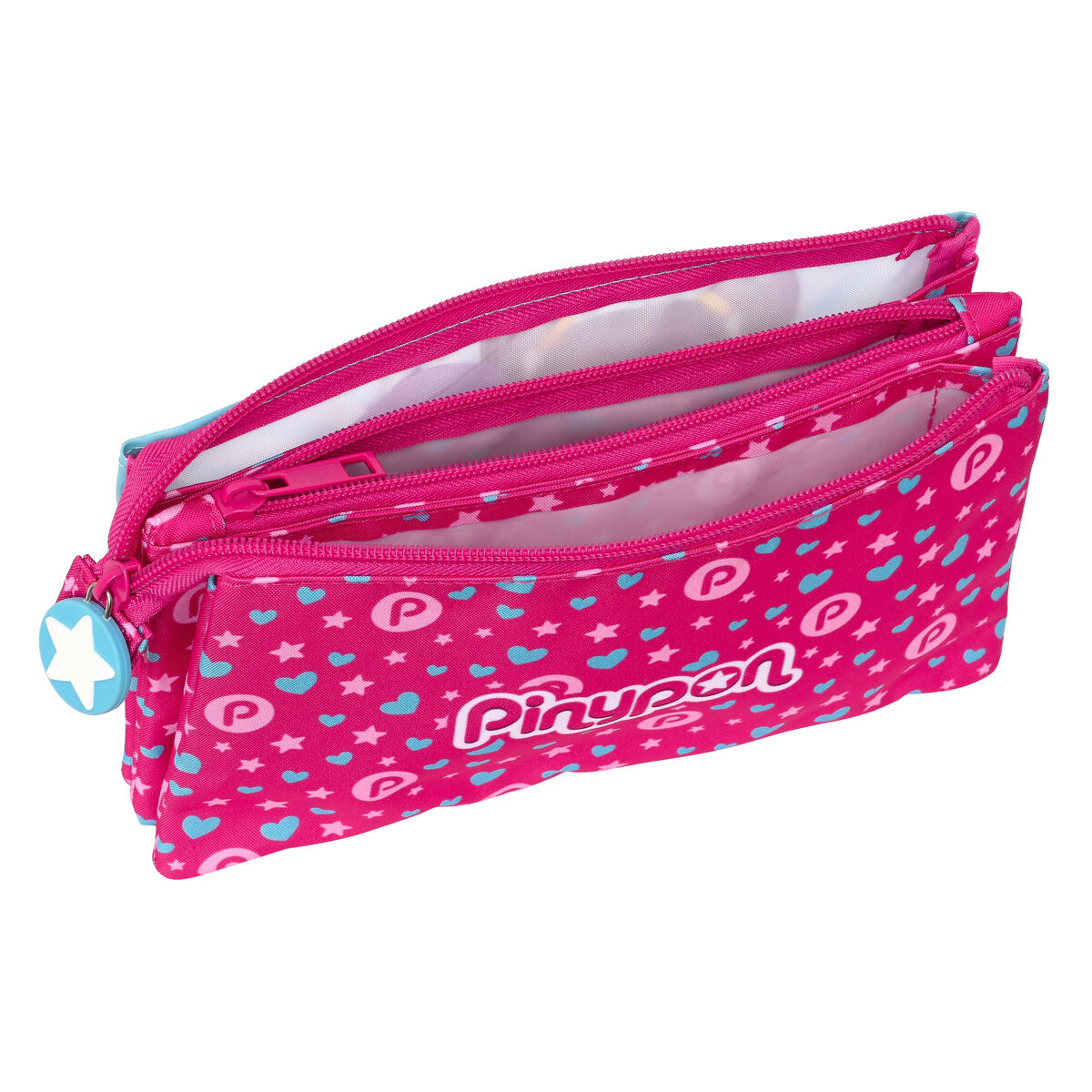 Dobbelbag Pinypon Blå Rosa 22 x 12 x 3 cm